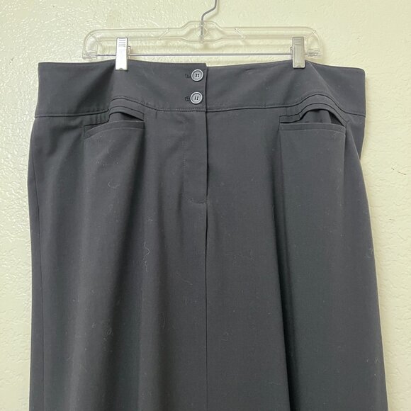 Lane Bryant Womens‎ Size 18 Black Maxi Skirt Pockets Career Stretch Rayon Blend - Picture 4 of 7